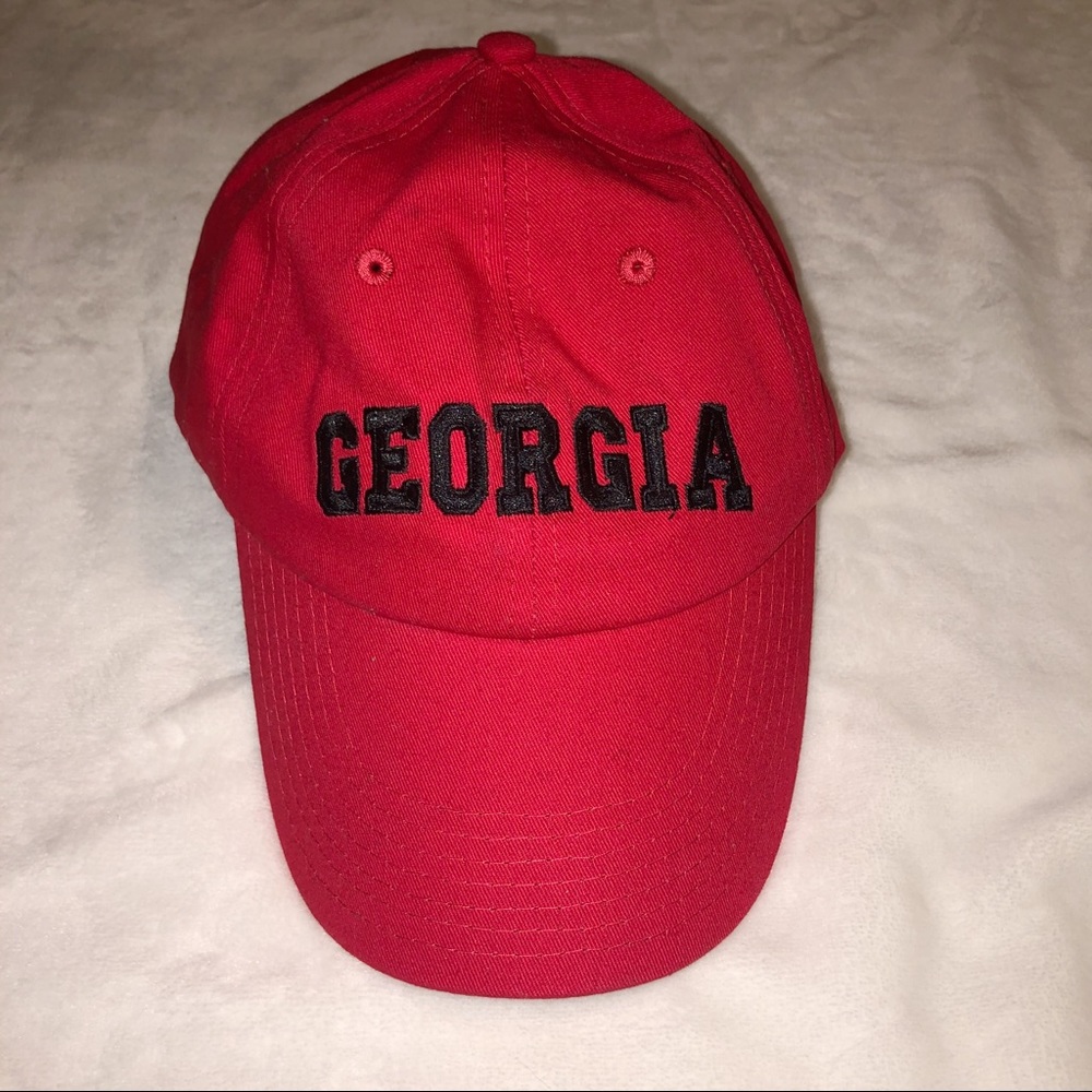 Georgia Bulldogs University dad cap hat red sport